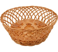 Корзина настольная HANDY HOME ажурная Полиротанг, Д280 Ш280 В110, светло-коричневый Zong-21