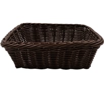 Корзина настольная HANDY HOME квадратная Полиротанг, Д240 Ш240 В75, коричневый Zong-20