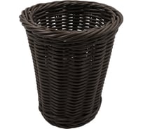 Корзина-стакан настольная HANDY HOME Полиротанг, Д135 Ш135 В160, коричневый Zong-16