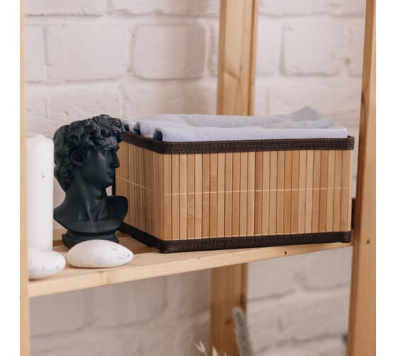 Корзина стеллажная Natural House Бамбук Д240 Ш180 В130, коричневый Shan-08