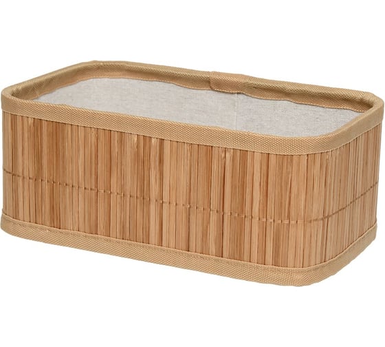 Корзина стеллажная Natural House Бамбук Д250 Ш150 В100, натуральный Shan-04 1