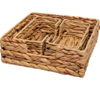 Сет из 3-х корзин Natural House Золотистый колос Д260 Ш260 В90, песочный Shan-16