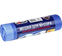 Мешки для мусора (20 шт; 30 л) с завязками голубые UNIBOB 215026 16518893