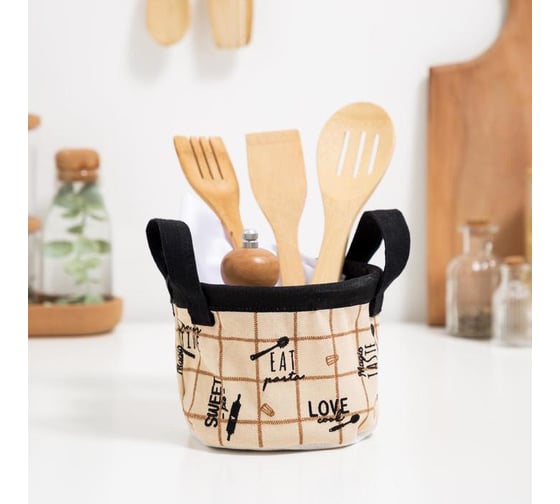 Текстильная корзинка Этель "Homemade" 12x14 см 5383571