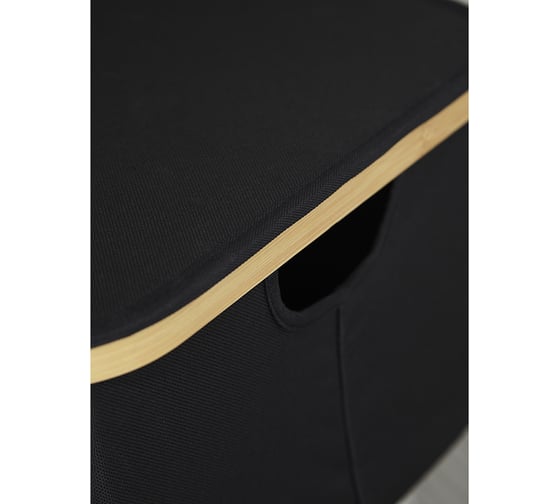 Корзина для белья Smart Solutions Neat Low, 40x33x20 см, черная SS0000156