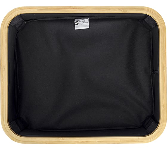 Корзина для белья Smart Solutions Neat Low, 40x33x20 см, черная SS0000156