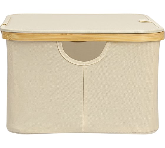 Корзина для белья Smart Solutions Neat Low, 40x33x20 см, молочная SS0000154