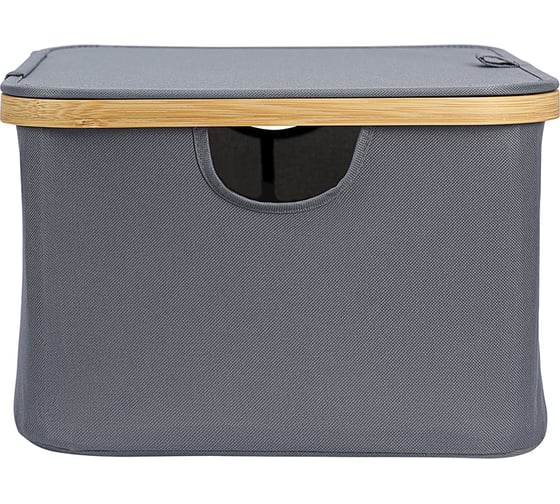 Корзина для белья Smart Solutions Neat Low, 40x33x20 см, серая SS0000155