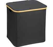 Корзина для белья Smart Solutions Neat Mid, 40x33x43 см, черная SS0000153