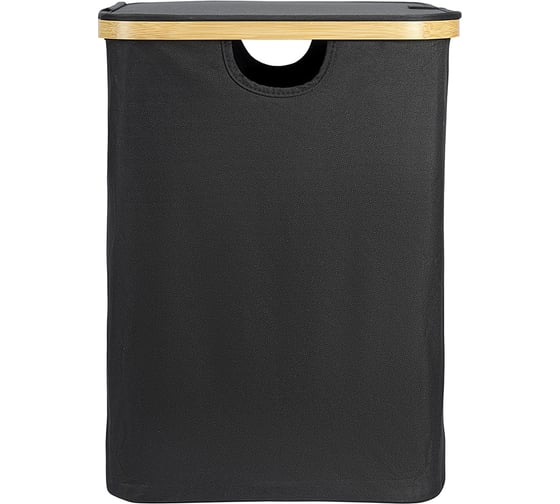 Корзина для белья Smart Solutions Neat Mid, 40x33x43 см, черная SS0000153