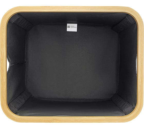 Корзина для белья Smart Solutions Neat Mid, 40x33x43 см, черная SS0000153