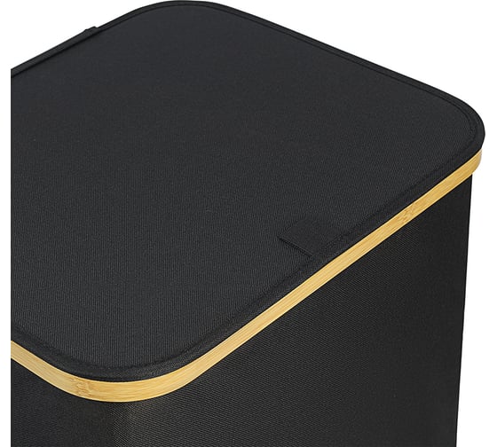 Корзина для белья Smart Solutions Neat Mid, 40x33x43 см, черная SS0000153
