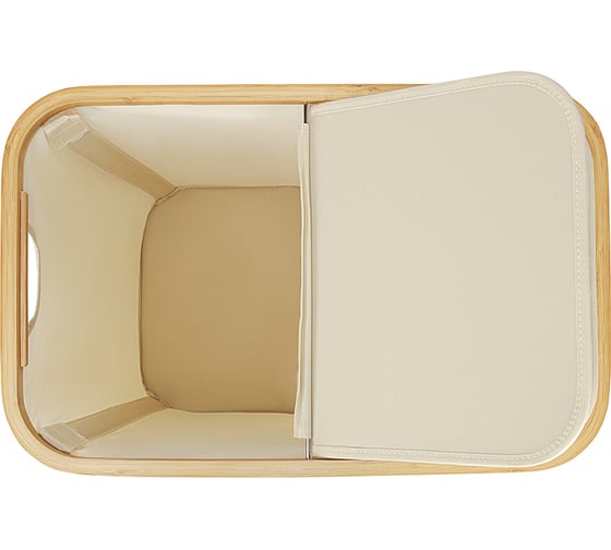 Корзина для белья с двумя отделениями Smart Solutions Neat Twin, 53,5x33x53 см, молочная SS0000145
