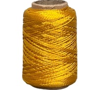 Нить полиамидная крученая капроновая truEnergy 93,3x1x2, золотая, бобина 100 м 12479