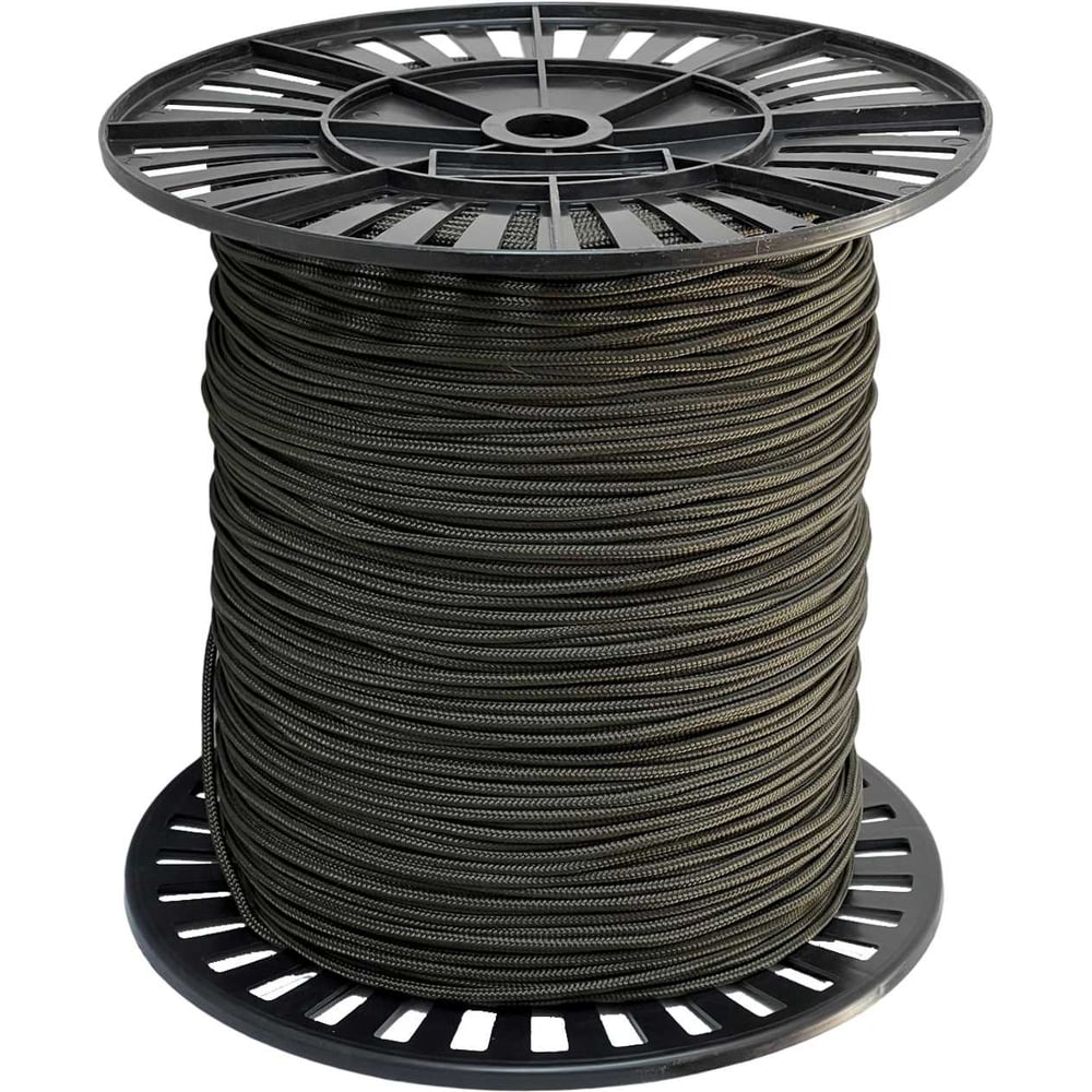 Шнур полиамидный плетеный truEnergy с сердечником, 4 мм, хаки, катушка ...