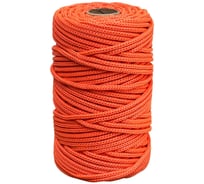Шнур полипропиленовый вязаный truEnergy без сердечника, 3 мм, оранжевый, бобина 50 м 12874