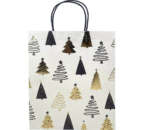 Пакет подарочный Золотая сказка 1штука новогодний 26x32x13см, Kraft Large, ассорти 592132