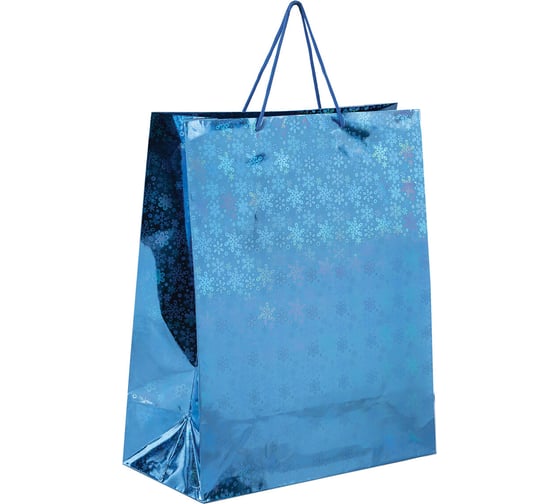 Пакет подарочный Золотая сказка новогодний 1 шт 41x19x49см XXL ГОЛОГРАФИЯ ассорти 3 цвета 609613