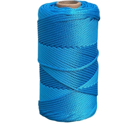 Шнур полиэфирный вязаный truEnergy без сердечника, 2 мм, голубой, бобина 100 м 12831