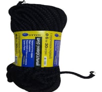 Шнур Осттекс 6 мм с сердечником 20 м черный шсс6-20ч