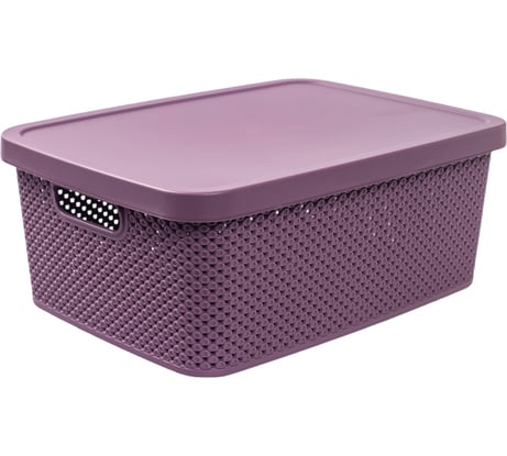 Коробка для хранения HOBBY LIFE DIAMOND фиолетовая M 13 л с крышкой HL041261DL