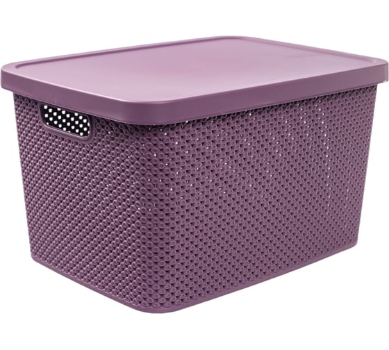 Коробка для хранения HOBBY LIFE DIAMOND фиолетовая L 19 л с крышкой HL041262DL 1