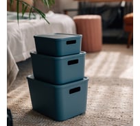 Набор из 3-х пластиковых корзин для хранения Handy Home "Оптима", XS-S-L, синий SET3(Fancy-hh100-XS-S-L)