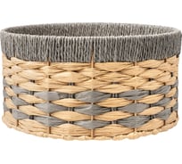 Корзина стеллажная "Колос" HANDY HOME, Д315 Ш315 В160, бежевый, серый Sun-02 M