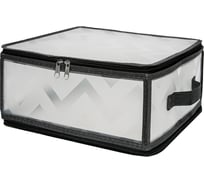 Короб складной на молнии HANDY HOME Зигзаг, Д300 Ш280 В150, серый ESH23 M
