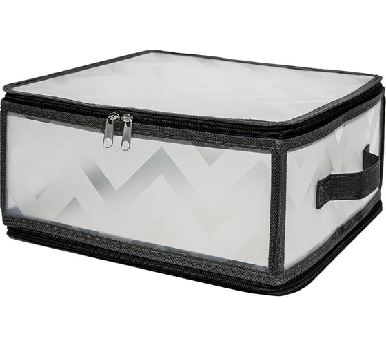 Короб складной на молнии HANDY HOME Зигзаг, Д300 Ш280 В150, серый ESH23 M 1