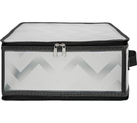 Короб складной на молнии HANDY HOME Зигзаг, Д300 Ш280 В150, серый ESH23 M