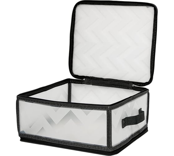 Короб складной на молнии HANDY HOME Зигзаг, Д300 Ш280 В150, серый ESH23 M