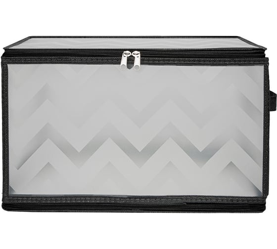 Короб складной на молнии HANDY HOME Зигзаг, Д400 Ш300 В250, серый ESH23 L