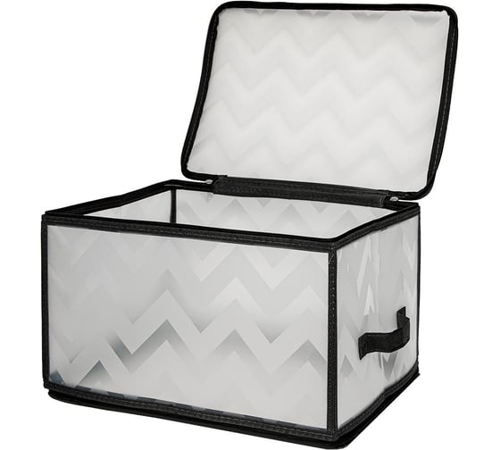 Короб складной на молнии HANDY HOME Зигзаг, Д400 Ш300 В250, серый ESH23 L