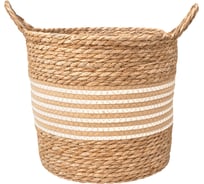 Корзина для хранения с ручками "Ява" Natural House, Д330 Ш330 В300, натуральный, белый Sun-10 M