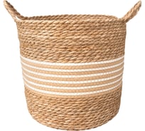 Корзина для хранения с ручками "Ява" Natural House, Д380 Ш380 В340, натуральный, белый Sun-10 L