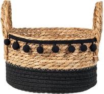 Набор из 2-х корзин с ручками для хранения Natural House "Колумбия" натуральный, черный SET(UC-245 S-M)