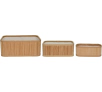 Набор из 3-х стеллажных корзин Natural House "Бамбук", натуральный SET(Shan03-04-05)