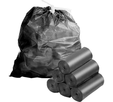 Мешки для мусора (120 шт/6 роликов по 20 шт; 35 л; 50х60 см; размер M) HOMSU HOM-1282