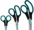 Ножницы BRAUBERG SOFT GRIP НАБОР 3 шт. (140, 190, 230 мм) черно-бирюзовые ручки, ВЫГОДНАЯ УПАКОВКА, 238411 6
