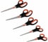 Ножницы SOFT GRIP BRAUBERG НАБОР 5 шт (140, 170, 190, 220, 240 мм) эргономичные, ВЫГОДНАЯ УПАКОВКА, 238410 10
