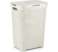 Корзина для белья CURVER RATTAN STYLE 60 л, кремовая 00707-885