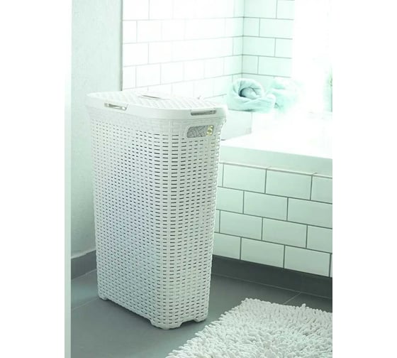 Корзина для белья CURVER RATTAN STYLE 60 л, кремовая 00707-885