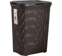 Корзина для белья CURVER RATTAN STYLE 60 л, темно-коричневая 00707-210