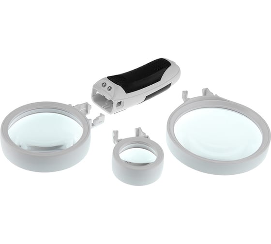 Набор луп Veber S-Clamp 3 с подсветкой, с держателем третья рука 26238
