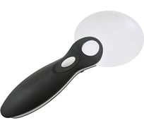 Лупа Veber G-288-090 диаметр 90 мм, 3х/6х, LED подсветка, футляр 22675