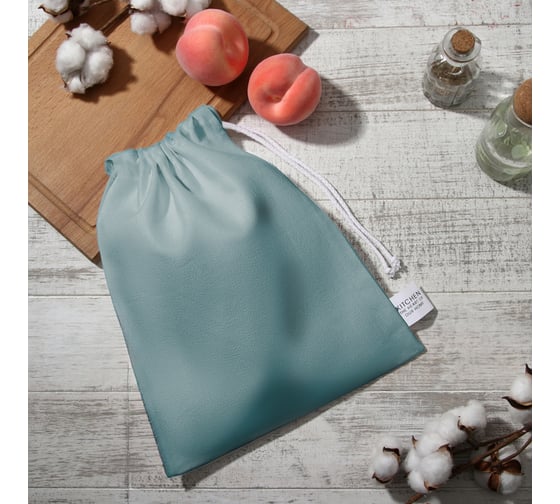 Мешочек текстильный Этель Home collection green 27x34 см, 61%лён, 39%хл 10609984
