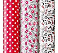 Упаковочная мелованная бумага Золотая сказка 3 шт., For Women, 70х100 см, 3 дизайна 592065