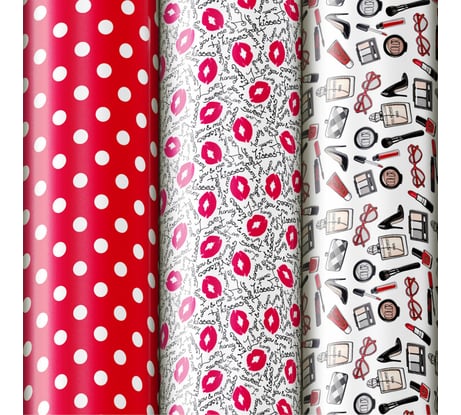 Упаковочная мелованная бумага Золотая сказка 3 шт., For Women, 70х100 см, 3 дизайна 592065