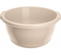 Круглый таз Бытпласт 16 л, бежевый 431212907